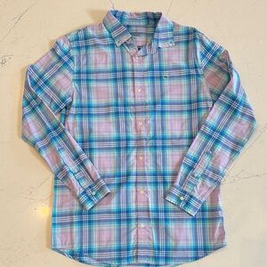 Vineyard Vines Pink and Blue Gingham Shirt